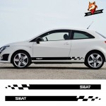 2PCS Car Door Side Skirt Sticker Auto Vinyl Decals For Seat Leon MK3 MK2 Tarraco Ibiza 6J 6L FR Altea Ateca Toledo 2 3 1 4